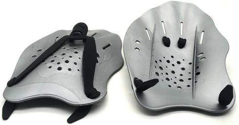 Gasher Swimming Training Paddles with Adjustable Straps, Contoured Swim Hand Paddles, Swimming Fins