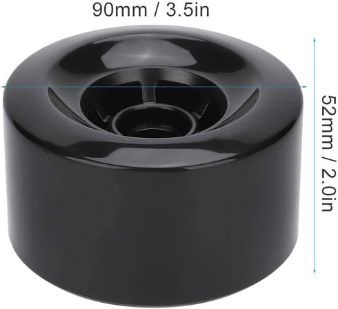 Keenso Pro Skateboard Wheels, Electric Scooter Tires PU 80A Shockproof Wheels with Bearings 90mm