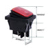 Twidec 2Pcs Waterproof DC12V Rocker Toggle Switch, Red LED Light Illuminated, 16A, ON/Off DPST