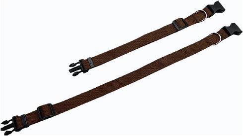 SALO Nylon Dog Collar, Adjustable Collars for Medium Large Dogs, 1 Inch Wide (1" x 16-23", Brown)