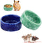 2 Pcs Hamster Ceramic Food Bowl, Chew-Resistant Food and Water Dish for Small Animals in Green and Purple