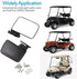 Panoramic Convex Golf Cart Mirror - Rear View Mirror for EZGO, Club Car, Yamaha Golf Carts