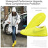 Waterproof Shoe Covers - Non-Slip Water Resistant Overshoes for Men, Women, Kids (Large, Black)