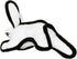 TUFFY World's Tuffest Soft Dog Toy - Barnyard Junior White Rabbit, Durable, Machine Washable