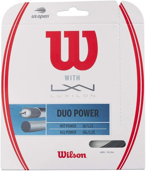WILSON Duo Tennis String Set, Yellow, Bronze and Grey