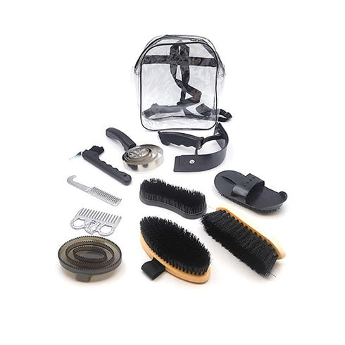 Generic 10 Set Horse Grooming Kit Pcs Complete Horse Brushes & Care Supplies with Organizer Tote Bag, Equine Coat