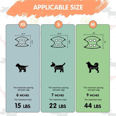 Paws n' Cradle Hammock Dog Grooming Harness for Dogs & Cats - Complete Kit with Adjustable Leg Fittings, Comb, Nail