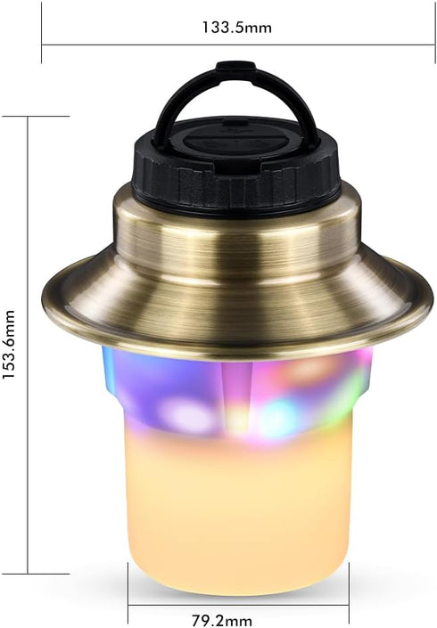 SMARTERIOR 5 Rechargeable LED Camping Lights & Lantern, Waterproof Lamp with Modes RGB String Lights, Adjustable