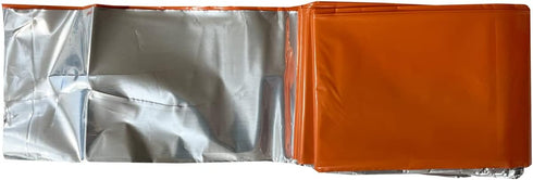 Rescue Essentials Hypothermia Wrap Blanket, Oversized 60" x 96", Mylar/Lightweight Polyethylene Fabric