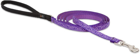 LupinePet Originals 6-Foot Padded Handle Leash 1/2" Jelly Roll for Small Pets