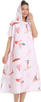 LumiSyne Changing Robe Hooded Colorful Print Microfibre Changing Towel Quick Dry Towelling Robe