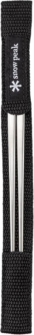 Snow Peak Titanium Chopsticks with Carry Case - Durable Camping Cutlery - Essential Utensils for Camping, Hiking & Home