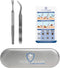 Platinum Tick Removal Tool Set, Stainless Steel Tweezers Kit with Protective Metal Case and Identification Card