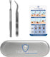 Platinum Tick Removal Tool Set, Stainless Steel Tweezers Kit with Protective Metal Case and Identification Card