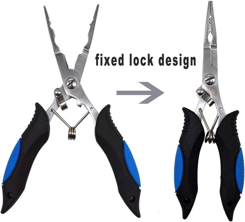 Stainless Steel Fishing Pliers - Needle Nose Plier for Cutting Fishing Line, Multitool Pliers with Sheath and