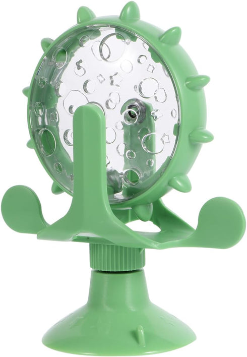 Ipetboom 2Pcs Interactive Pet Windmill Toy Treat Dispenser Slow Food Puzzle for Cats