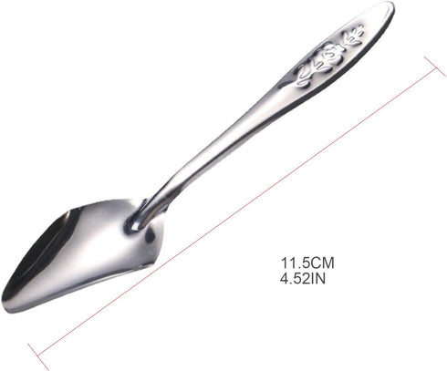 Youngy 8Pcs Bird Parrot Feeder Spoon Stainless Steel Milk Medicine Avoid Asphyxia for All Baby Bird Feeding Spoon