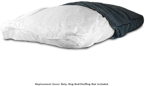 Floppy Dawg Large Dog Bed Replacement Cover, Removable Machine Washable for Mattress & Rectangular Pillow Beds, Gray
