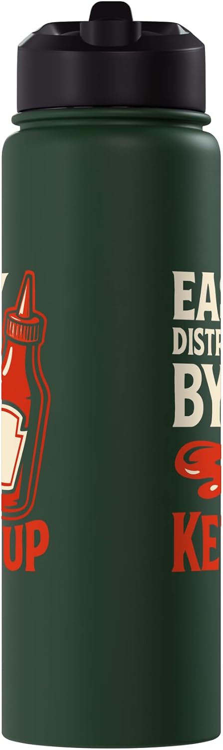 Easily Distracted By Ketchup. Easily Distracted By Ketchup Stainless Steel Insulated Water Bottle