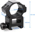 Scope Rings, High Profile Rifle Scope Mounts for Picatinny Rail (1 inch, Set of 2)