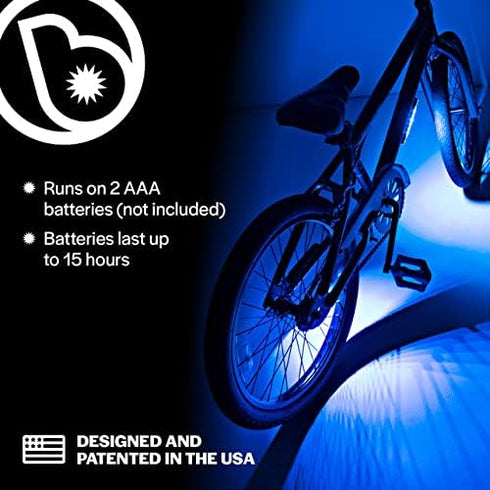 4 Brightz GoBrightz LED Bike Frame Light - LED Bike Frame Light for Night Riding - Modes for Flashing or Constant Glow