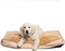 Modern Threads Luxury Dog Bed, Orthopedic Memory Foam Pillow Bed for Small to Large Dogs, Machine Washable, Linen Beige