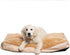 Modern Threads Luxury Dog Bed, Orthopedic Memory Foam Pillow Bed for Small to Large Dogs, Machine Washable, Linen Beige