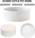 Oslo Ceramic Dog Bowl - 6'' Dog Food Water Bowl for Medium and Large Dogs, Heavy Duty Non-slip Dog Dish, Modern Scandi-Style Stoneware Pet Feeder Bowl, Dishwasher Safe (30Oz, White)