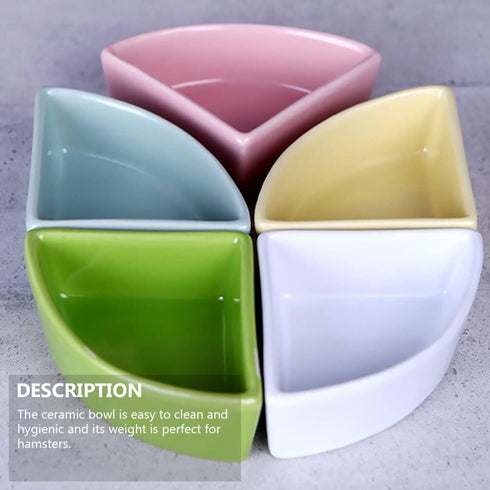 ULTECHNOVO Ceramic Small Animal Water Bowl - Prevent Tipping for Guinea Pig & Hamster Food Bowl