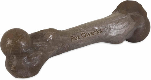 Pet Qwerks Zombie BarkBone - Nylon Dog Bone for Moderate Chewers, Bacon Flavor, 9.5"
