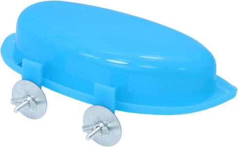 Wontee Bird Bath Box with Mirror, Portable Parrot Hanging Bathroom for Small Birds