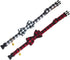 KUDES Adjustable Plaid Dog Collar with Bow, 2 Pack Set, Best Pet Gift for Small, Medium, and Large Dogs, Red & Black