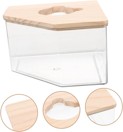 Clear Acrylic Hamster Sand Bath Container - Multi-Functional Pet Sandbox