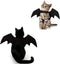Cat Halloween Costume with Bat Wings, Pet Apparel for Halloween Party Dress Up for Cats and Small Dogs