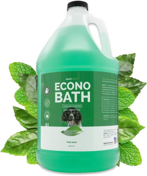 Bark2Basics Econo Bath Dog Shampoo, 1 Gallon - Ultra Mild, All Natural