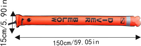 Generic Dive Marker Buoy | Portable Safety Sausage | High Visibility Signal Flag Tube with Reflective Strip, Diving