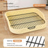 GeRRiT 19.3""15.35"" Dog ToiletPee Pad Holder Pet Indoor Dog Training Toilet Dog Litter Box Plastic Potty Tray (Yellow)
