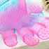 POPETPOP Palm Shaped Pet Bath Brush, Five Finger Massage Brush for Dogs, Pet Grooming Brush