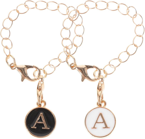 VANZACK 2pcs Letter Charm Hanging Chain for Tumbler Cup Handle, Small Delicate Pendant