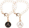 VANZACK 2pcs Letter Charm Hanging Chain for Tumbler Cup Handle, Small Delicate Pendant