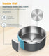 Stainless Steel Dog Bowls for Small Dogs, 40 Ounces/5 Cup Double Wall Weighted Dog Dish with Non Slip Silicone Base