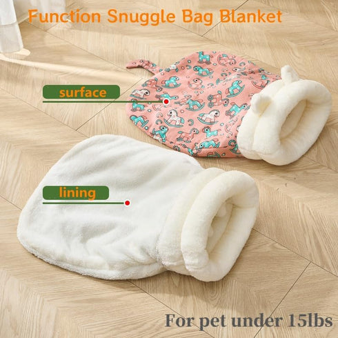 GDCARSL Cozy 360 Sleeping Bag for Cats, Self Warming Cat Sleeping Bag for Indoor Cats, Wrap Cat Hideaways Pet Snuggle
