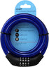 Set of 4 Flexible Steel Combination Bicycle Locks, 10mm Thick with PVC Cover, 4-Digit Resettable Code Security Cable
