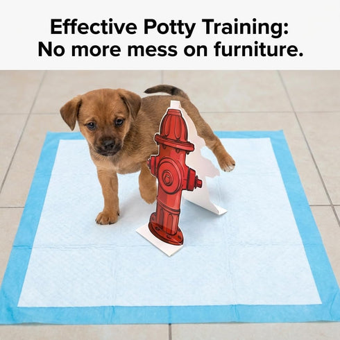 20Pcs 7.3 3.9in Dog Pee Post Guide Paper Pee Trainer, Hydrant Shaped Pet Diaper Pad Guide for Small Dogs, Puppies Dogs