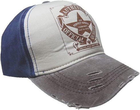 Vintage Baseball Cap, Fashion Rivets Cross Letters Denim Cotton Frayed Edge Sunhat Adjustable Unisex