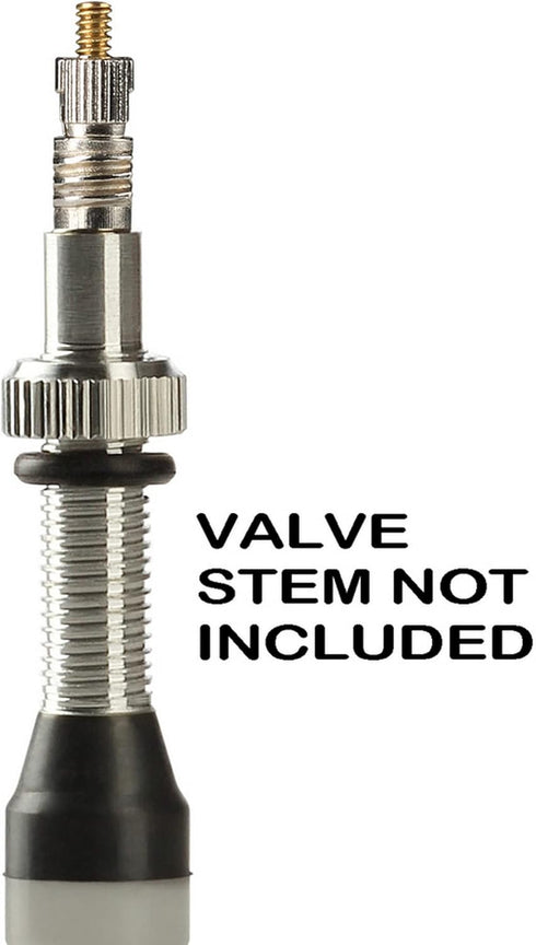 Presta Valve Cores with Removal Tool, 10 Cores and 10 Caps, for Tubeless Tires, Silver 10 Pack