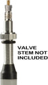 Presta Valve Cores with Removal Tool, 10 Cores and 10 Caps, for Tubeless Tires, Silver 10 Pack