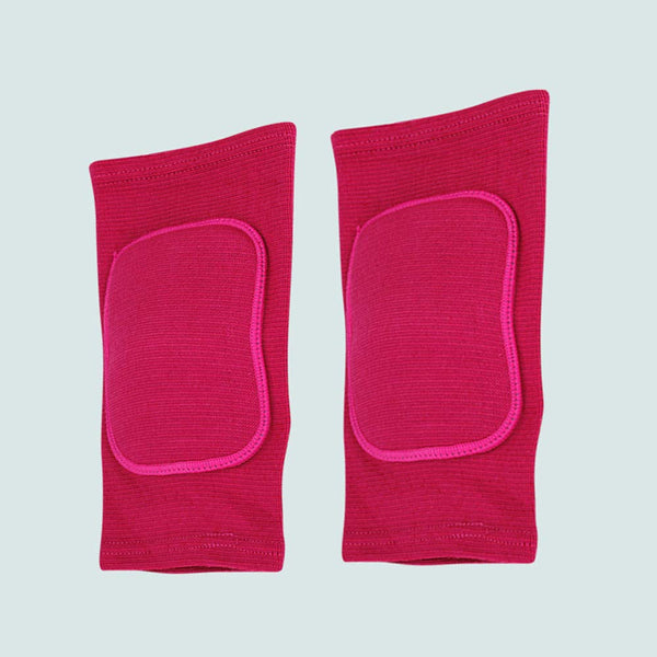 Soft Kneepads Cotton Volleyball Tennis, 1 Pair Women’s Knee Protector Guards for Athletic Use, Rose, Size S