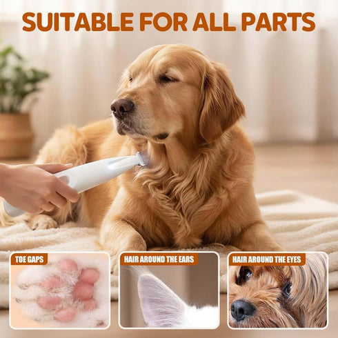 2026 Trimmer Trimmer, Trimmers (1) New Dog Paw with LED Light, Dog Grooming Kit & Pet Micro Precision Dogs Paw Electric