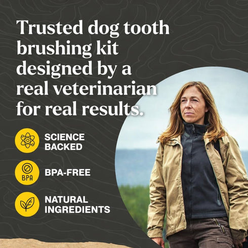 Dr. Oakley Dental Toothbrush Kit for Dogs & Cats -Finger Brush for Small Pets and Soft Brushes for Large or Older